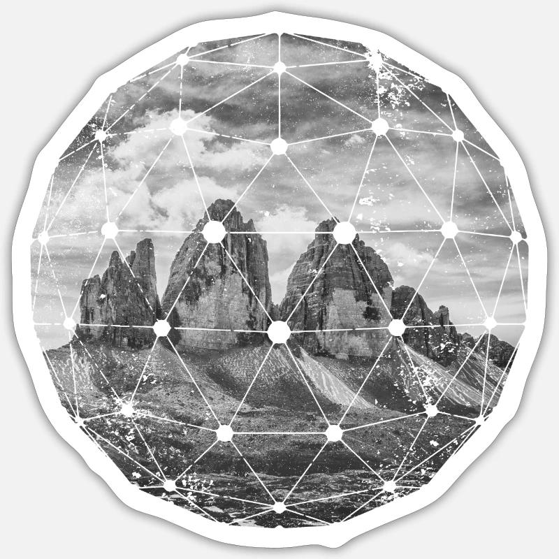 Three Peaks Dolomites Geometric shape Polygon Sticker size S (10 x 10 cm)