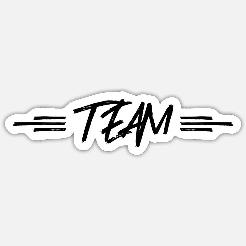 équipe s'est précipitée Sticker taille S (10 x 10 cm)