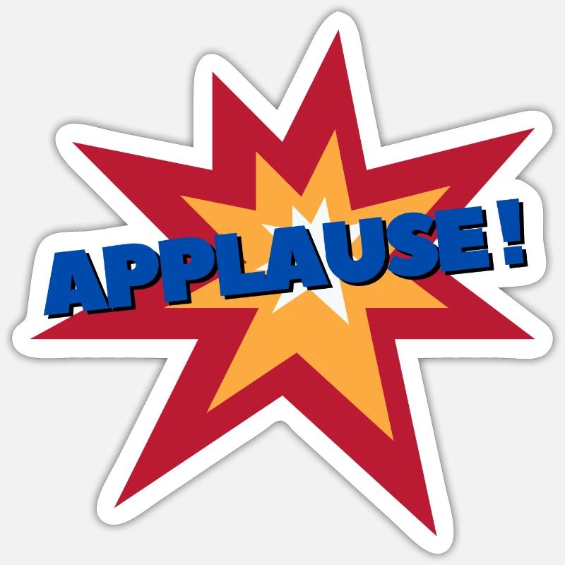 Applause! - Sticker size S (10 x 10 cm) - white matte