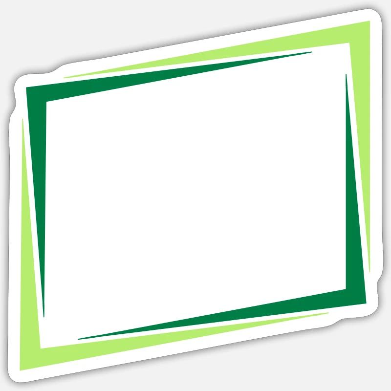 Signe de cadre rectangle Sticker taille S (10 x 10 cm)