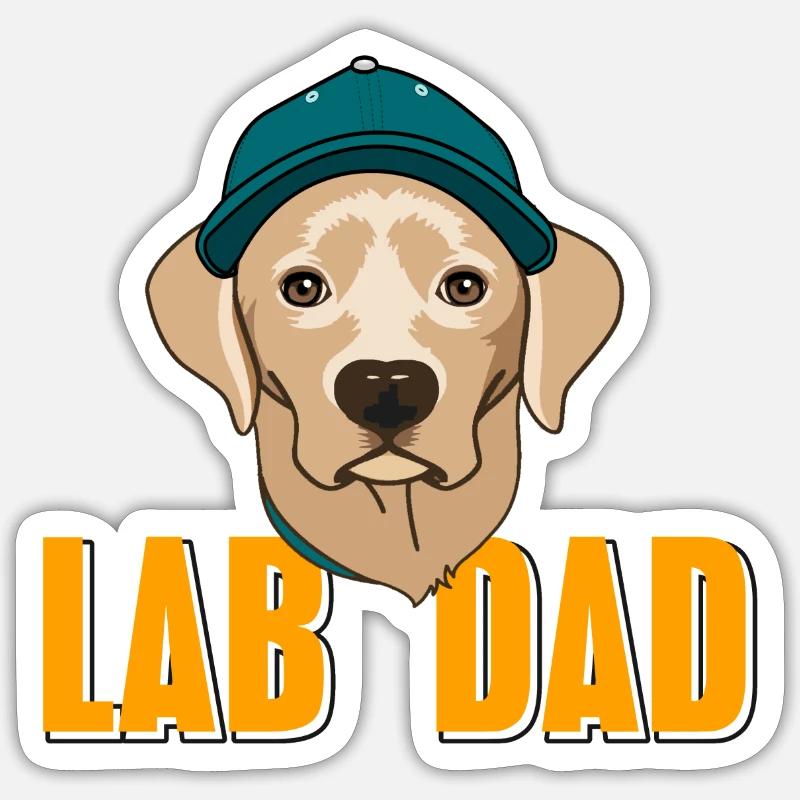 Labrador - Sticker taille S (10 x 10 cm) - blanc mat