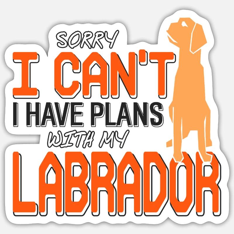 Labrador - Sticker Größe S (10 x 10 cm) - Mattweiß