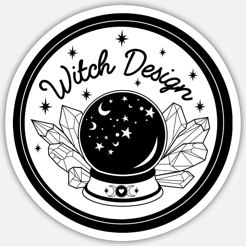 Witch logo design Sticker size S (10 x 10 cm)