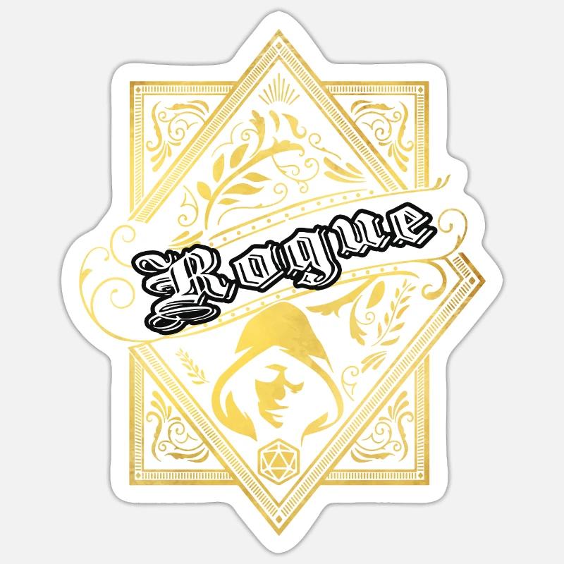 Rogue Rogue RPG character classes - Sticker size S (10 x 10 cm) - white matte