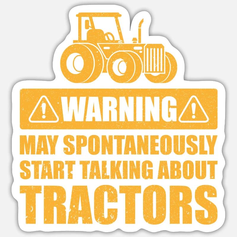 Warning may spontaneously start talking gift - Sticker size S (10 x 10 cm) - white matte