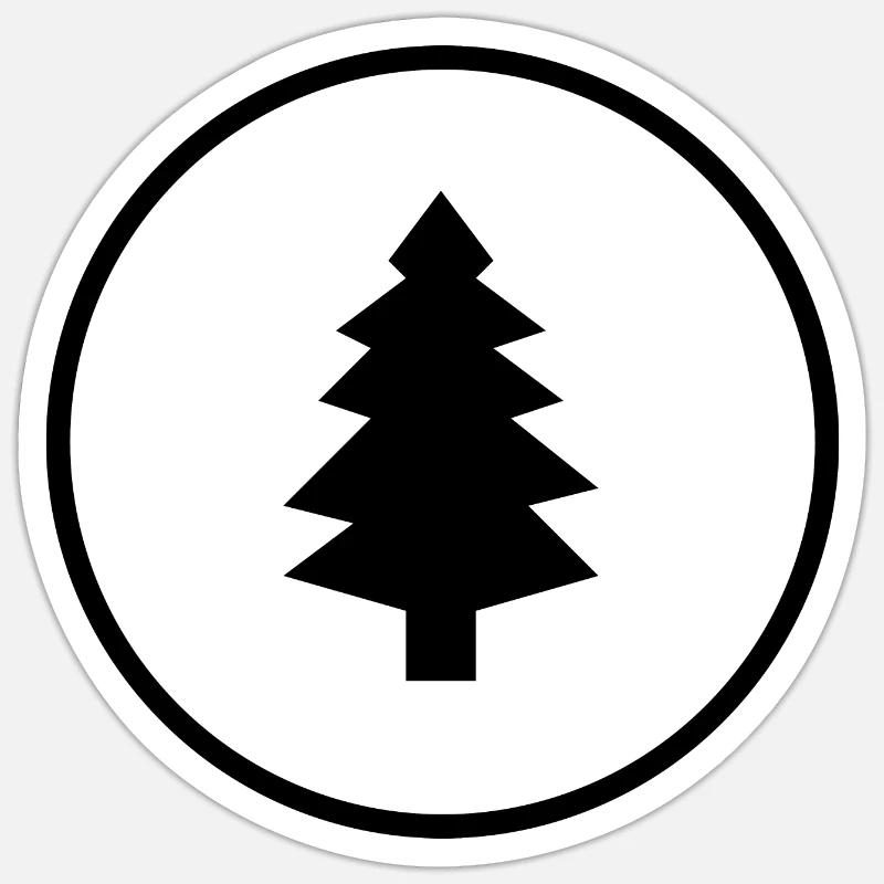 tree - Sticker size S (10 x 10 cm) - white matte