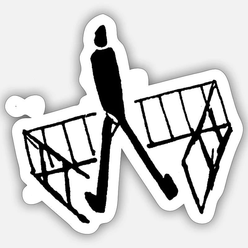 Franz Kafka - Zwischen Gittern Sticker Größe S (10 x 10 cm)