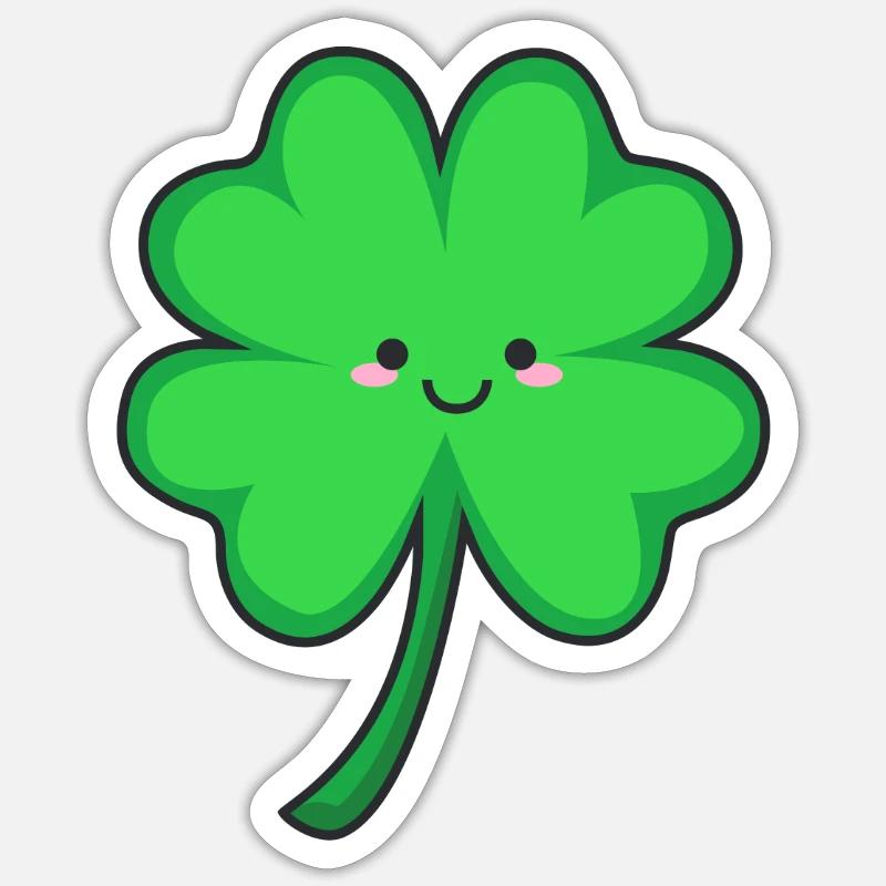 Netter Cloverleaf Sticker Größe S (10 x 10 cm)