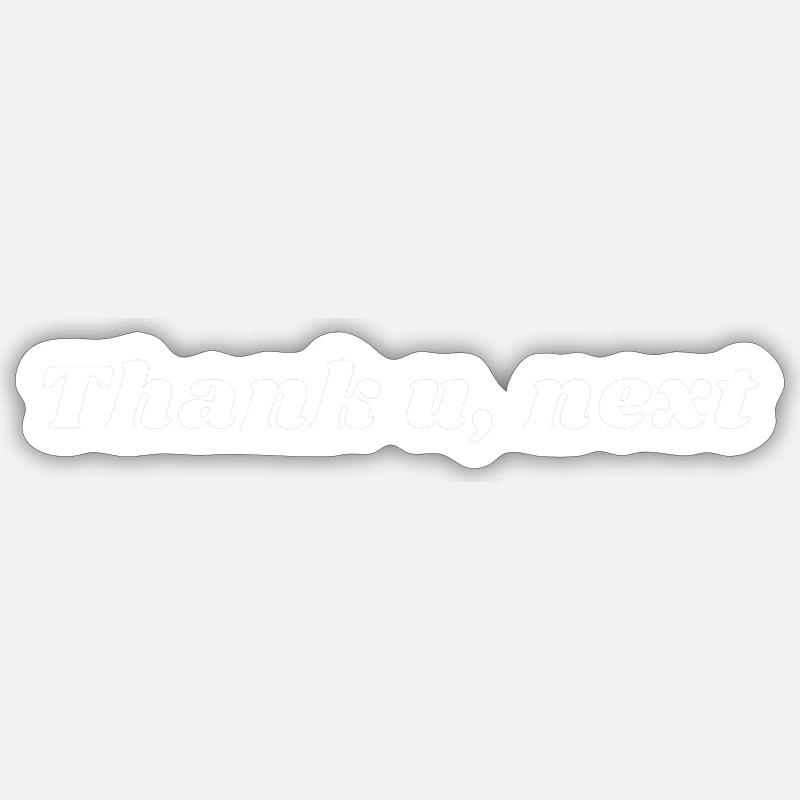 Satz Danke, neben Ariana weiß - Sticker Größe S (10 x 10 cm) - Mattweiß