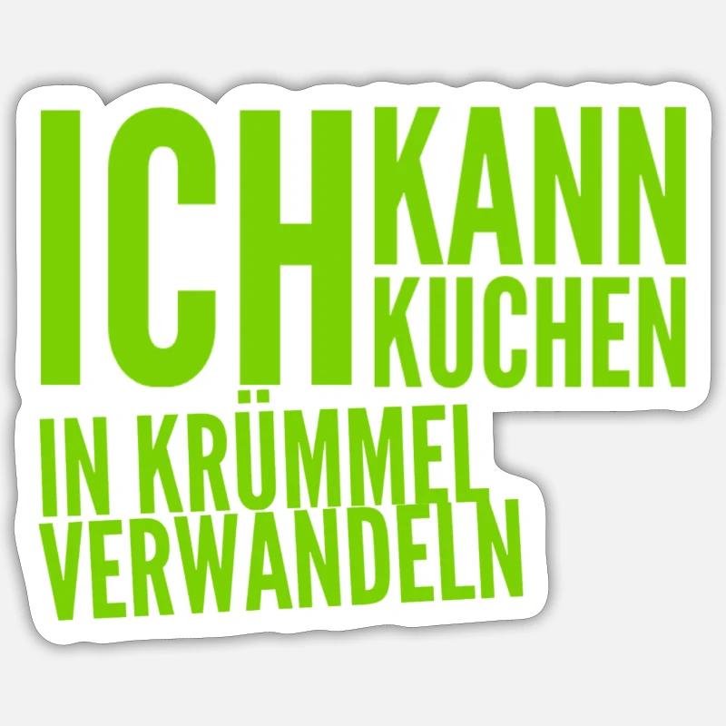 ich bin ein Krümmelmonster - Sticker Größe S (10 x 10 cm) - Mattweiß