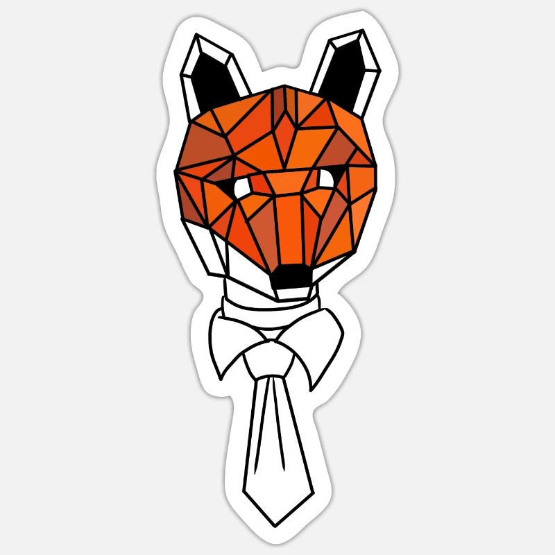 Herr Fox Sticker Größe S (10 x 10 cm)