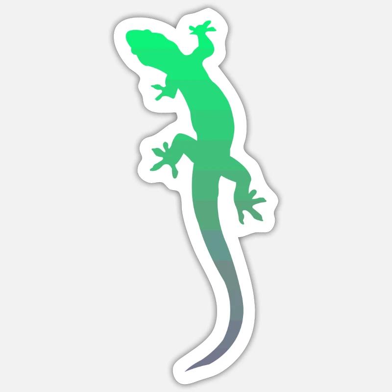 Gecko Salamander Lizard - Sticker size S (10 x 10 cm) - white matte