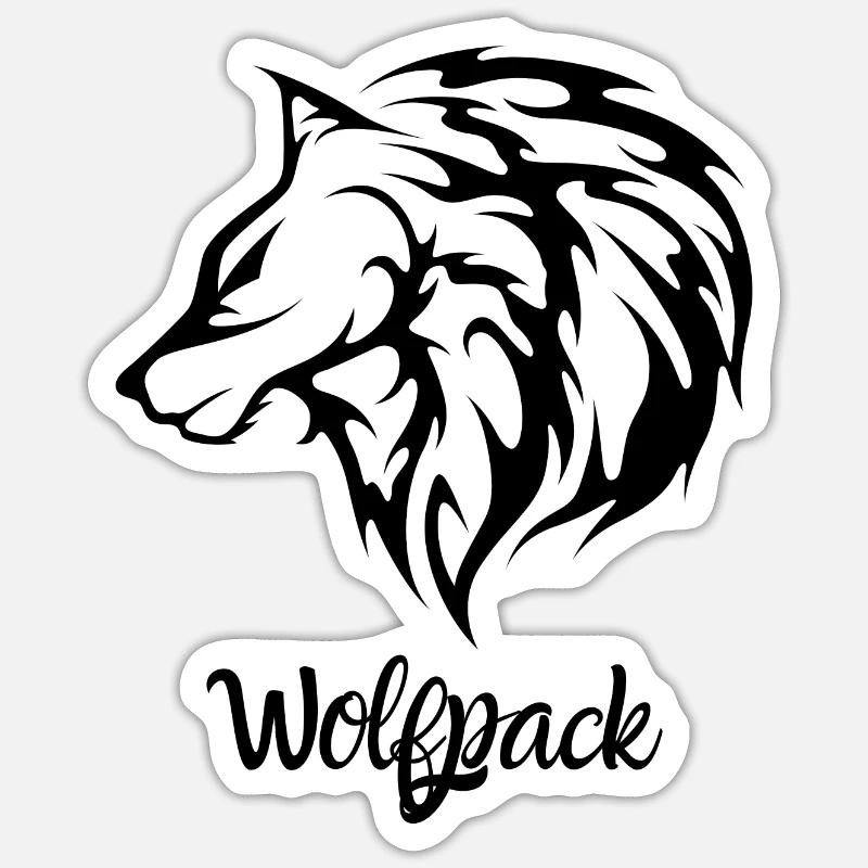 wolf - Sticker size S (10 x 10 cm) - white matte