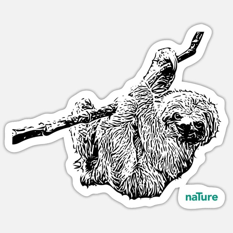 Sloth - Sticker size S (10 x 10 cm) - white matte
