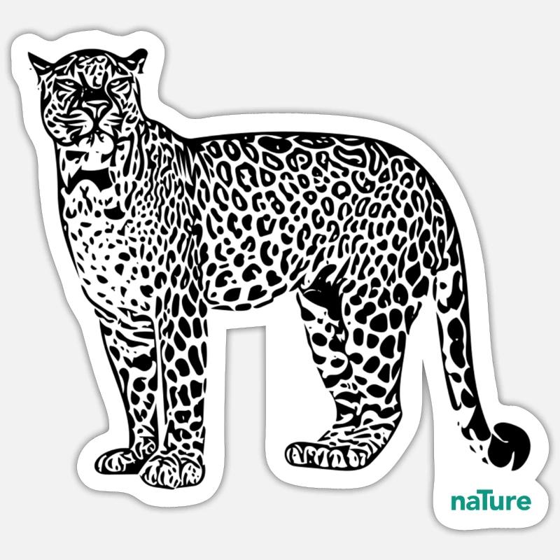 Leopard - Sticker size S (10 x 10 cm) - white matte