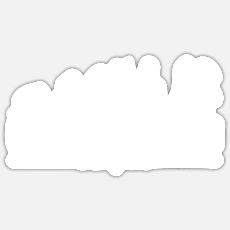 Bobfahren Bobsport Evolution Lustig - Sticker Größe S (10 x 10 cm) - Mattweiß