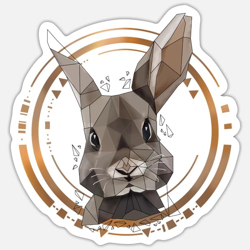 Cool low poly design | Geometric, triangle Sticker size S (10 x 10 cm)