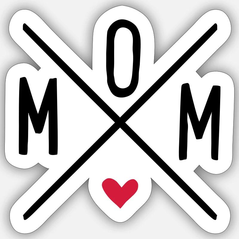 mom - Sticker size S (10 x 10 cm) - white matte