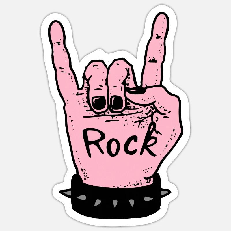 ROCHE! - Sticker taille S (10 x 10 cm) - blanc mat