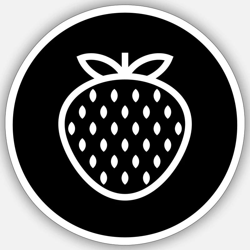 Erdbeere Sticker Größe S (10 x 10 cm)
