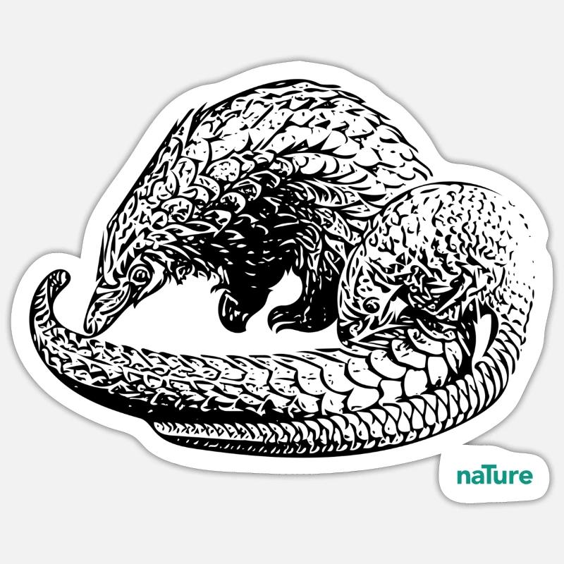 pangolin - Sticker size S (10 x 10 cm) - white matte