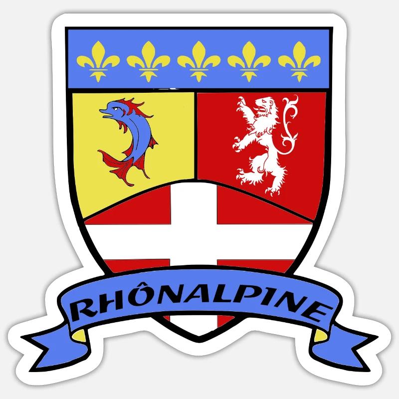 Rhônalpine - Sticker size S (10 x 10 cm) - white matte