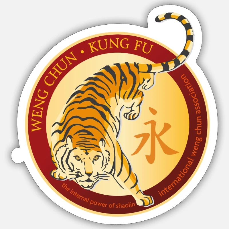WengChunMH Logo 2 - Sticker Größe S (10 x 10 cm) - Mattweiß