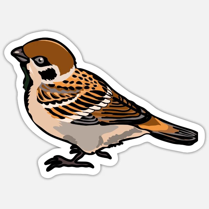 Sperling Sticker Größe S (10 x 10 cm)