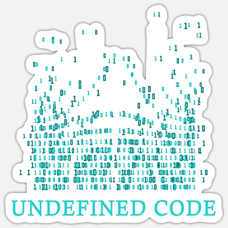 undefined unknown secret code nerd number Sticker size S (10 x 10 cm)