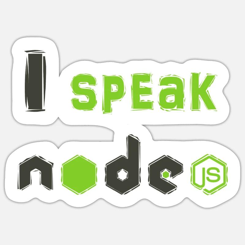 Je parle NodeJS - Je parle NodeJS Sticker taille S (10 x 10 cm)