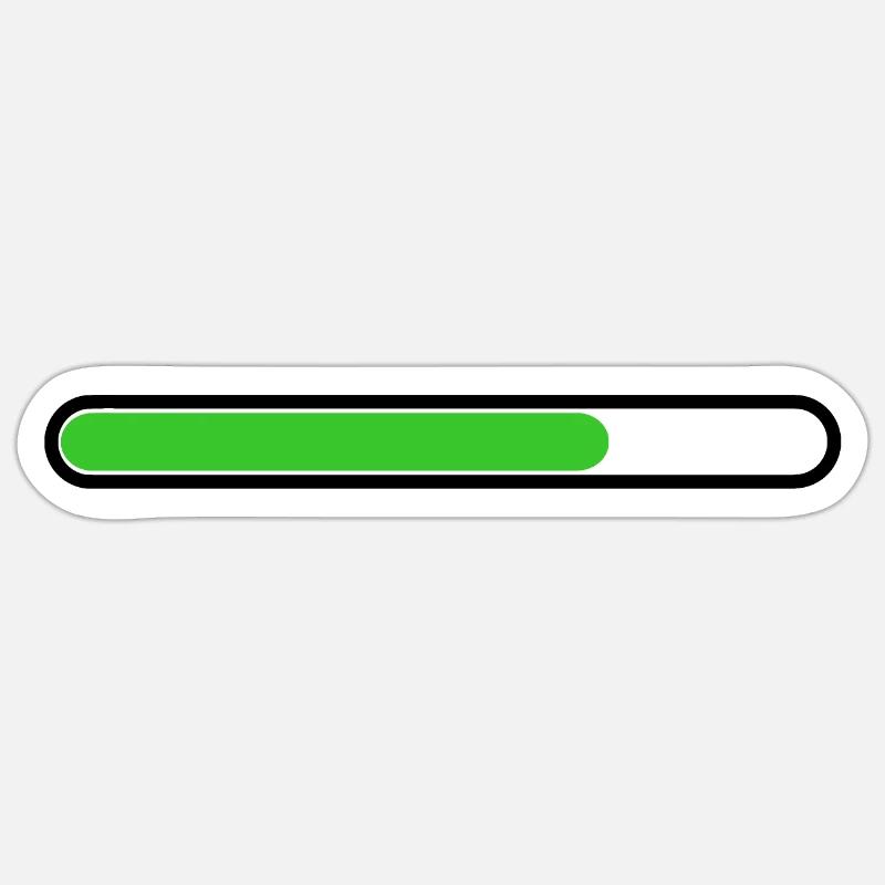Loading bar Black Green Sticker size S (10 x 10 cm)