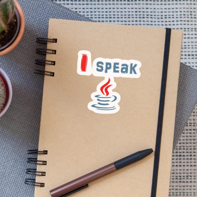 I Speak Java - Ich Spreche Java Sticker Größe S (10 x 10 cm)