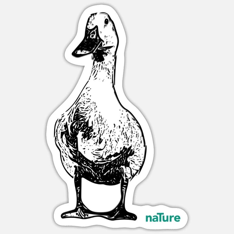 Duck - Sticker size S (10 x 10 cm) - white matte