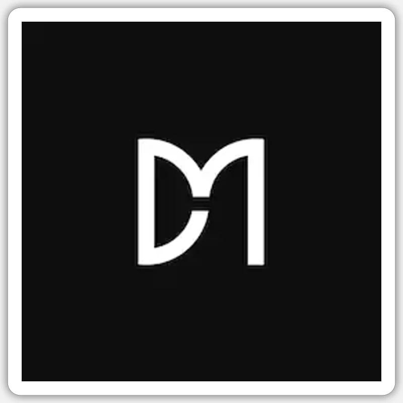 DM Logo - Sticker Größe S (10 x 10 cm) - Mattweiß