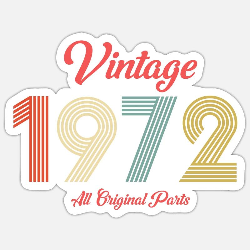 1972 - Sticker size S (10 x 10 cm) - white matte