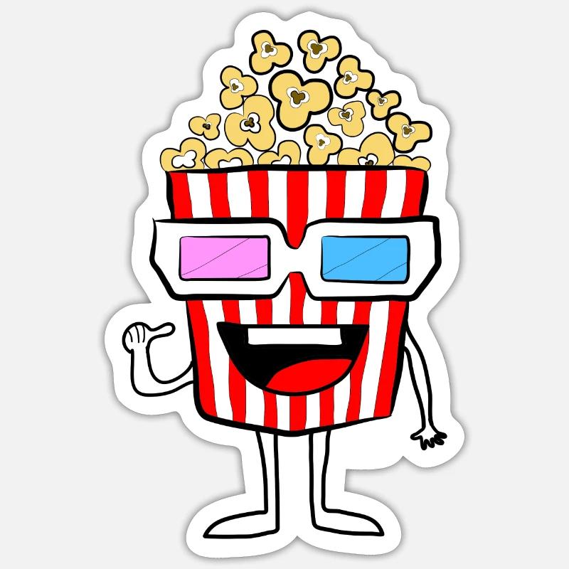 Popcorn Sticker Größe S (10 x 10 cm)