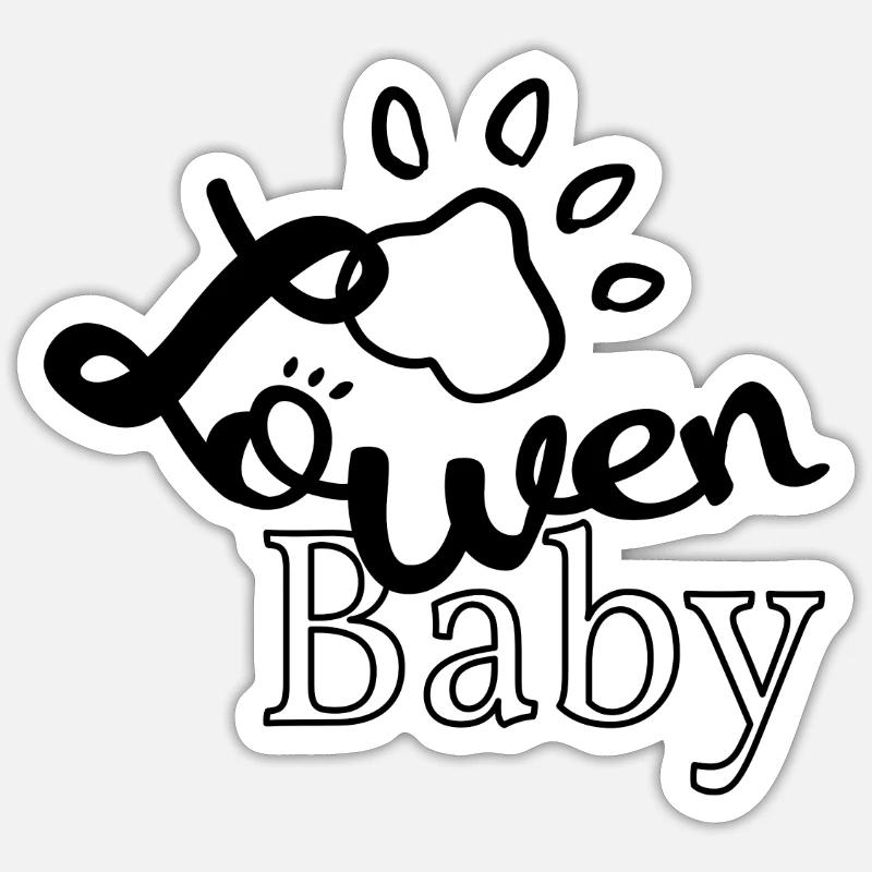 Lion bébé Sticker taille S (10 x 10 cm)
