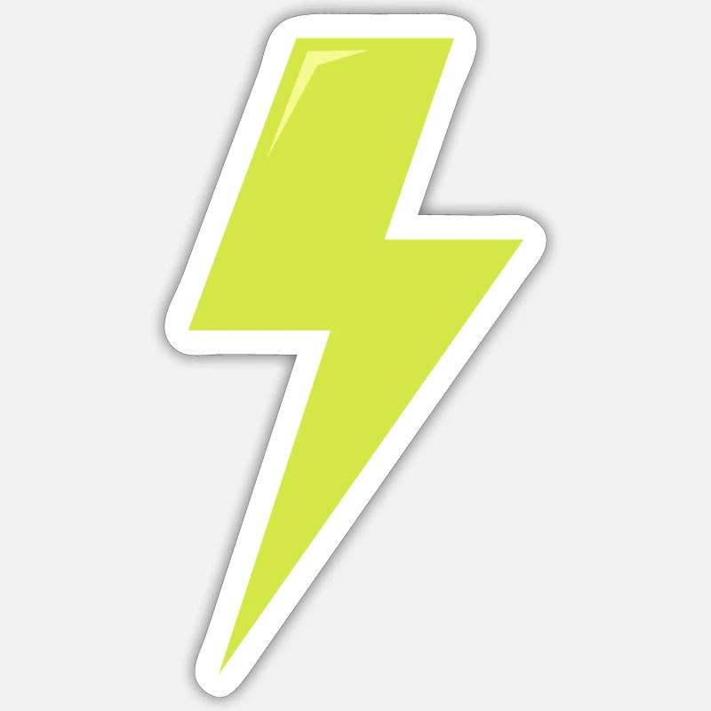lighting bolt - Sticker size S (10 x 10 cm) - white matte