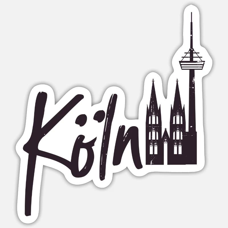 Cologne - Sticker size S (10 x 10 cm) - white matte