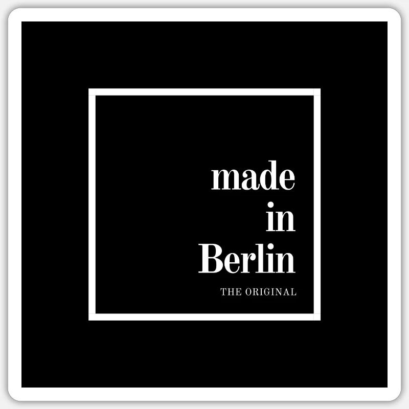 fabriqué à Berlin - Sticker taille S (10 x 10 cm) - blanc mat