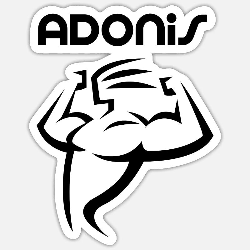 Adonis - Sticker Größe S (10 x 10 cm) - Mattweiß