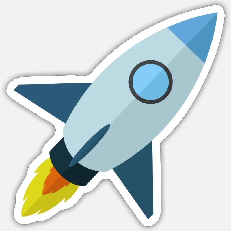 rocket Sticker size S (10 x 10 cm)