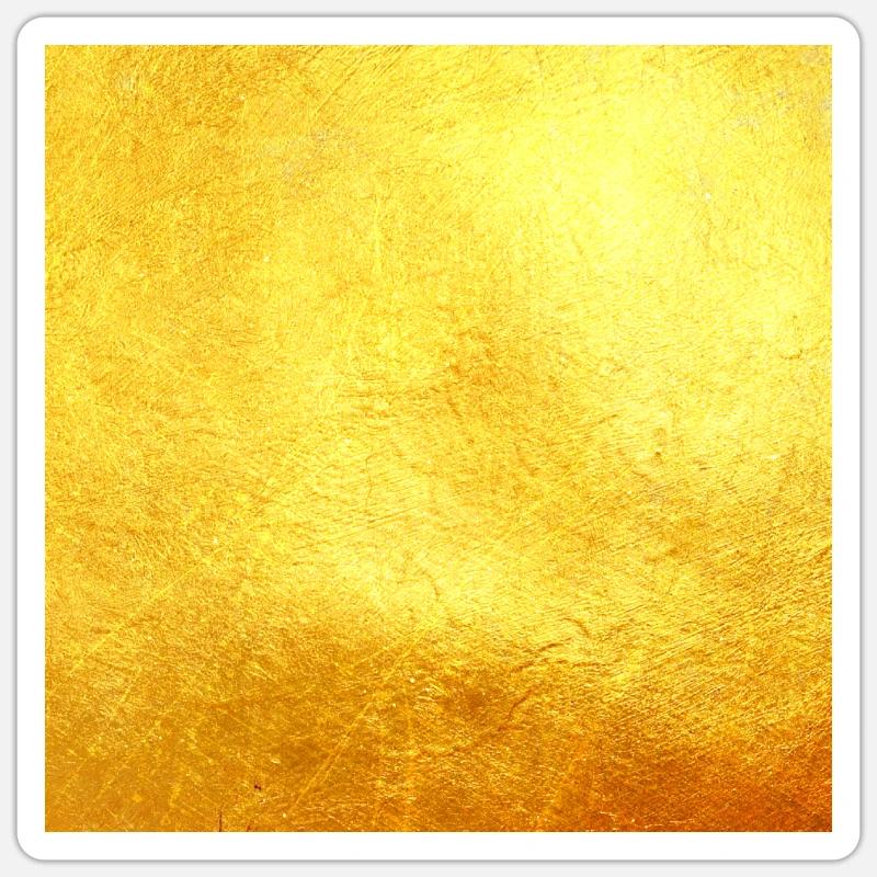 Plain Gold | Gold Texture | gold Pattern | Gold - Sticker size S (10 x 10 cm) - white matte