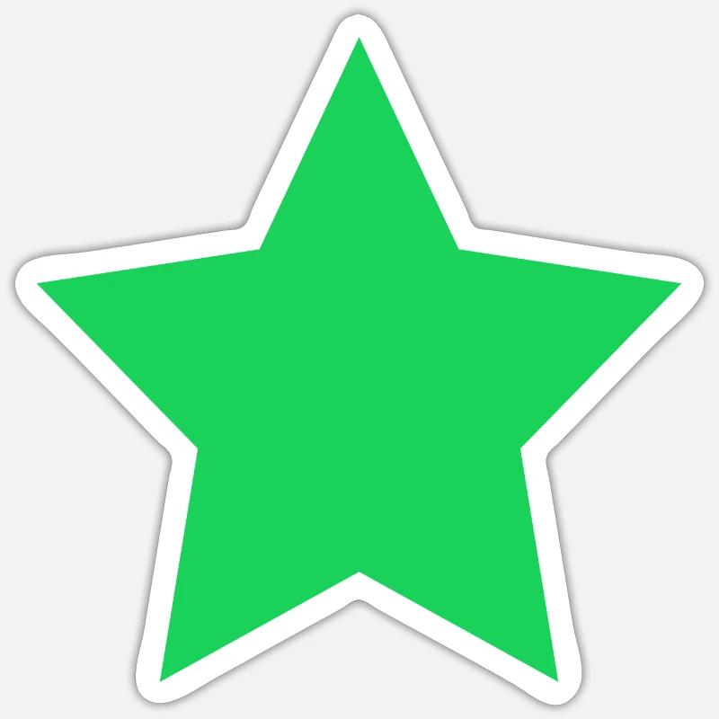 Vert absolu - Sticker taille S (10 x 10 cm) - blanc mat