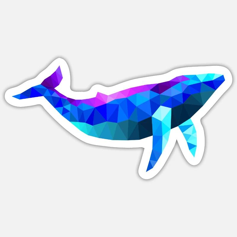 wal polygon potwal - Sticker taille S (10 x 10 cm) - blanc mat