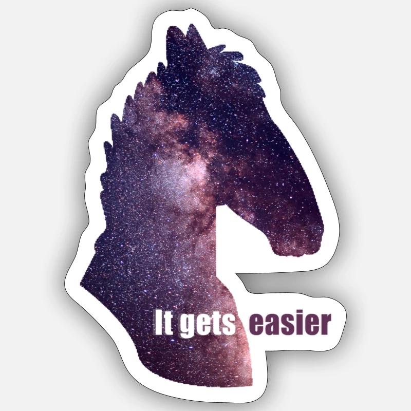 Es wird einfacher - Sticker Größe S (10 x 10 cm) - Mattweiß