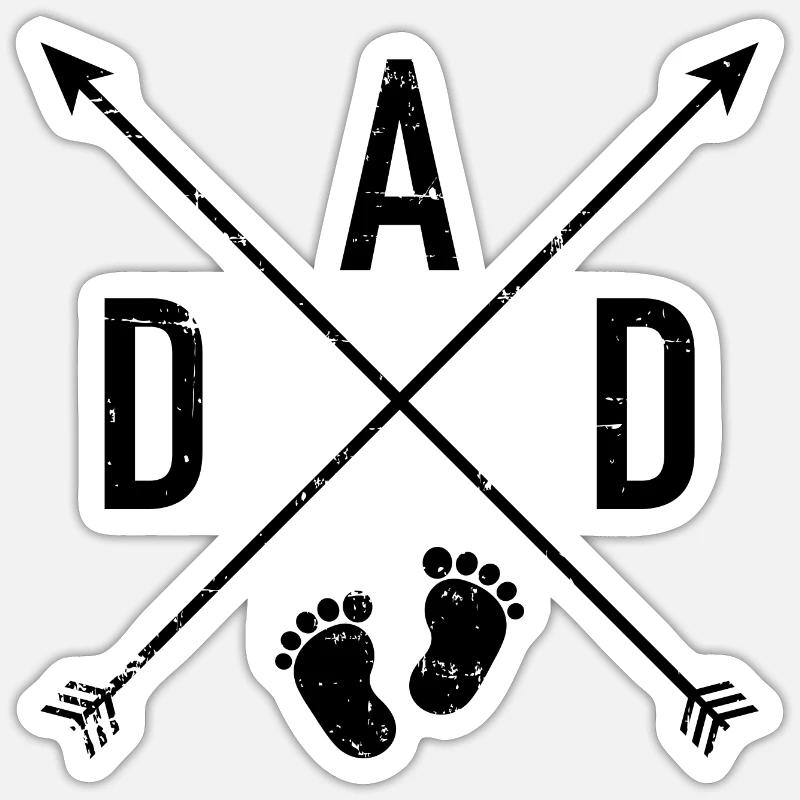 Dad - Sticker size S (10 x 10 cm) - white matte