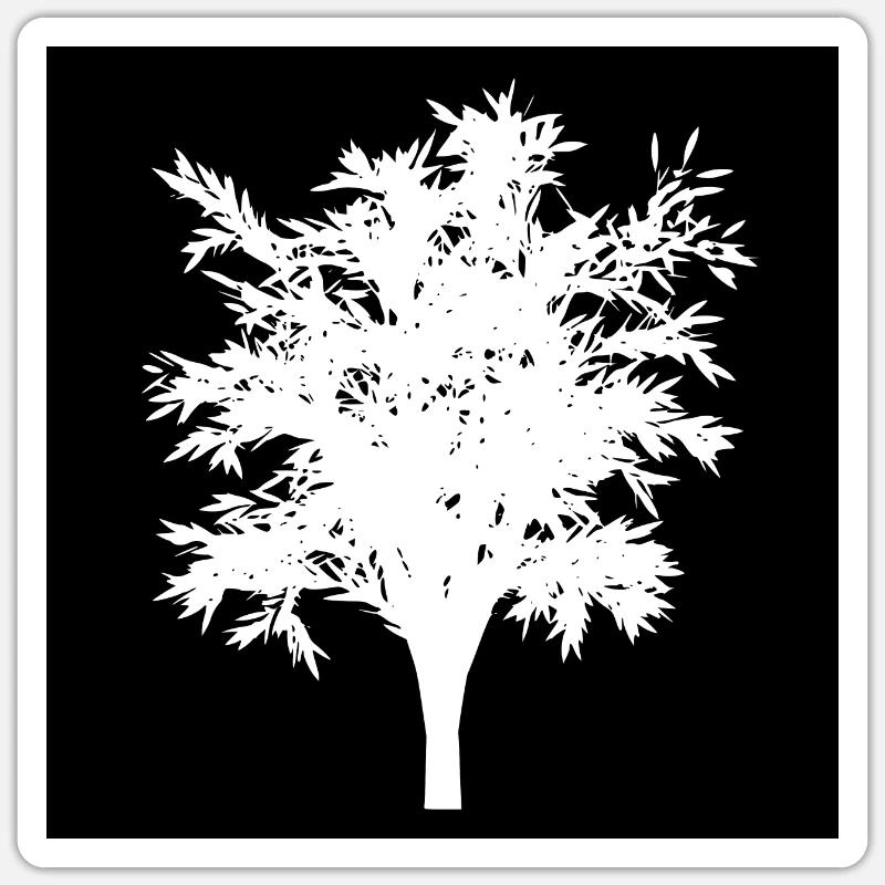 TREE - Sticker Größe S (10 x 10 cm) - Mattweiß