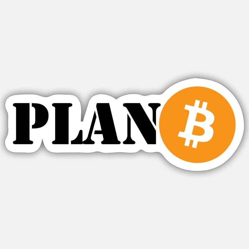 Plan Bitcoin B Sticker taille S (10 x 10 cm)