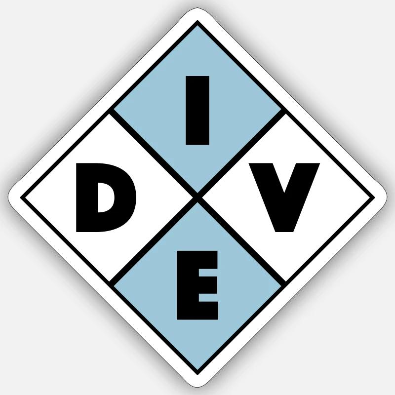 Se plonger - Sticker taille S (10 x 10 cm) - blanc mat